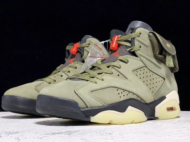 Scott x Travis Jordan Olive 6 CN1084-200 Medium Air 0729